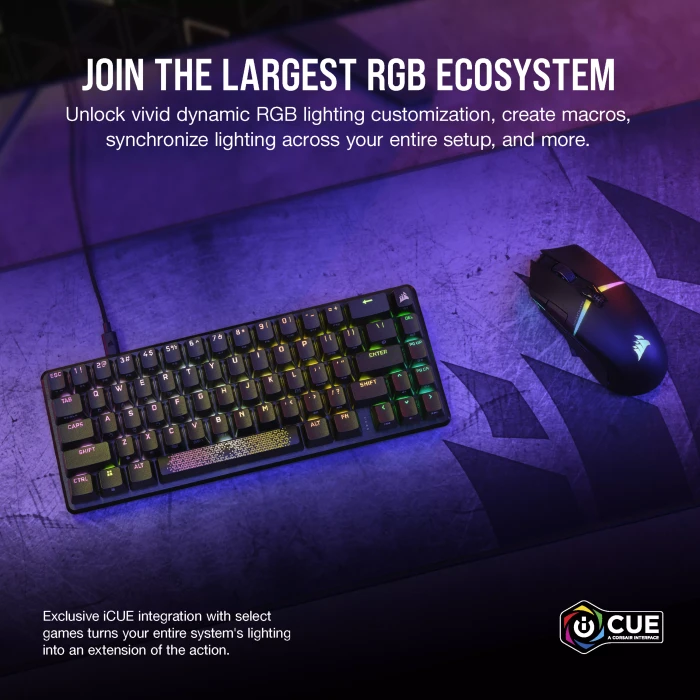 Corsair K65 PRO Mini RGB, Corsair OPX, USB, ES