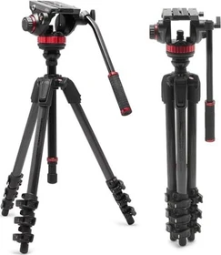 Manfrotto 055 Carbon Video-Stativ + 502 Fluidkopf
