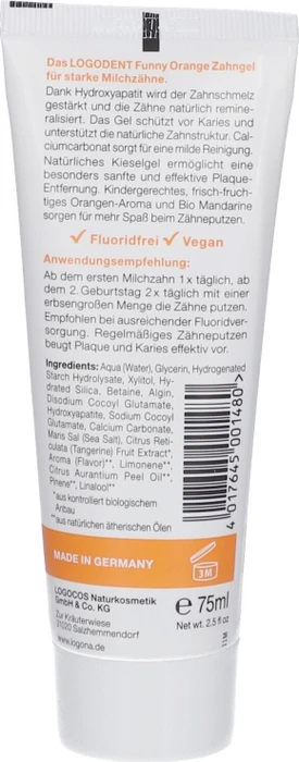 Logona Logodent Kids Funny Orange Zahngel, 75ml