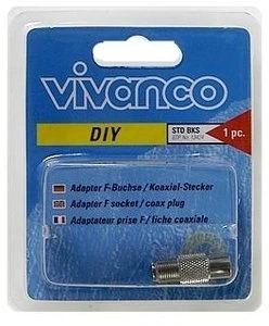 Vivanco STD BKS F-Kurzadapter F-Buchse/Koaxstecker