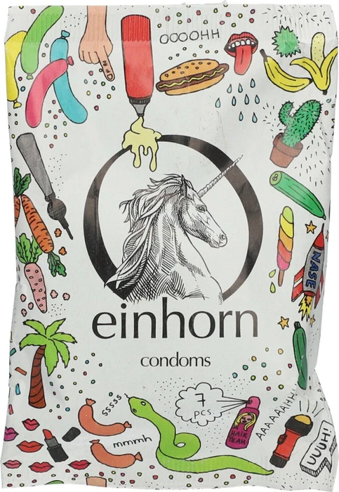 einhorn UUUH! Penisgegenstände Kondome, 7 Stück
