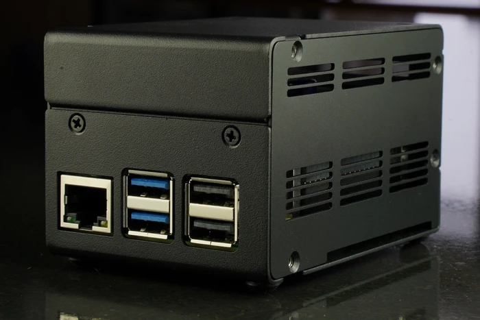 KKSB Gehäuse für Raspberry Pi 5, kompatibel mit Raspberry Pi DigiAMP+ HAT, schwarz