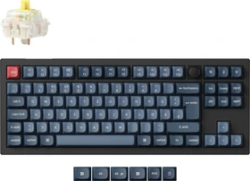 Keychron V3 Max, Carbon Black, 80% TKL, LEDs RGB, hot-swap, Gateron Jupiter BANANA, USB/Bluetooth, DE (V3M-D4-DE)