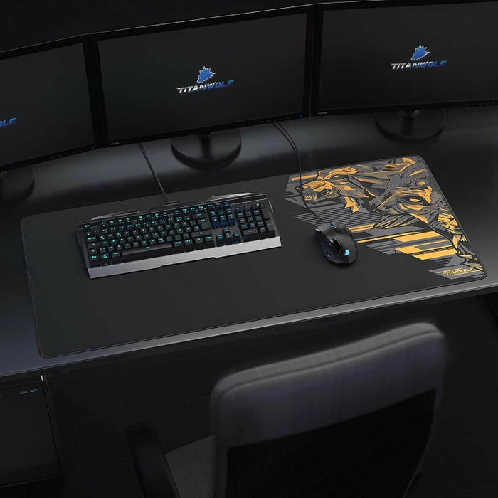 Titanwolf Vector Yellow XXL Speed Gaming-Mauspad, schwarz/gelb