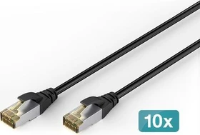 Digitus Patchkabel, Cat6a, S/FTP, RJ-45/RJ-45, 1m, schwarz, 10er-Pack