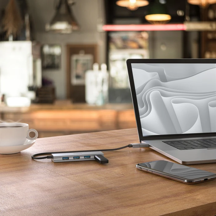 Hama USB Hub, 4x USB-A 3.0, USB-A/USB-C 3.0 [Stecker]