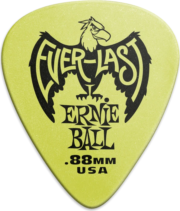 Ernie Ball Green Everlast Pick, .88mm, 12-Pack