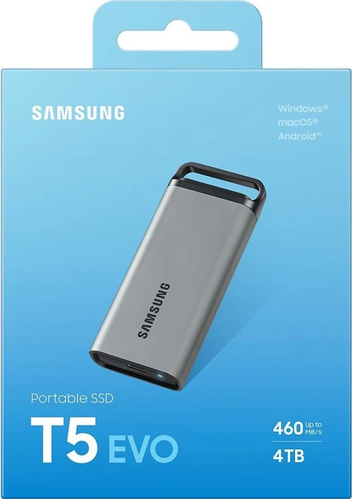 Samsung Portable SSD T5 EVO, grau, 4TB, USB-C 3.0