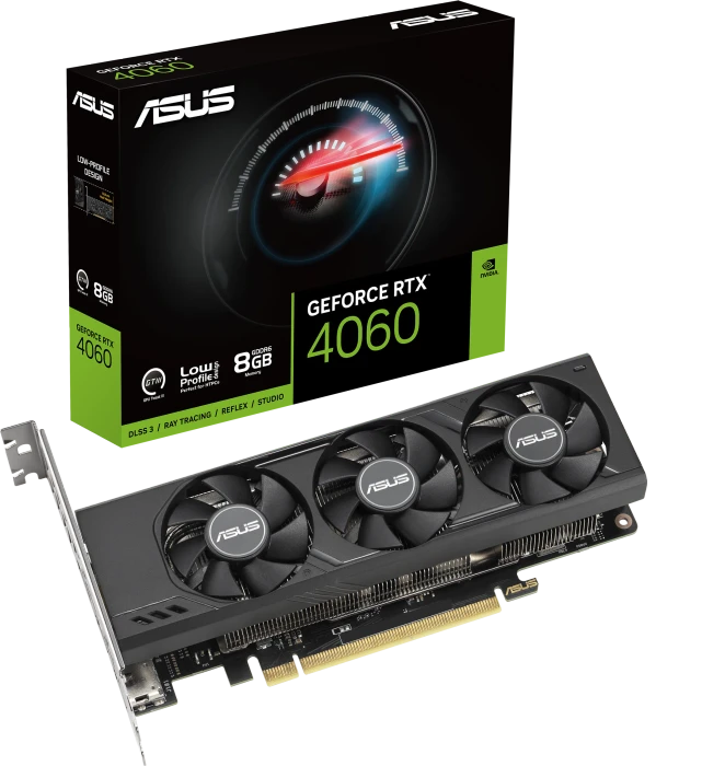 ASUS GeForce RTX 4060 LP BRK, RTX4060-8G-LP-BRK, 8GB GDDR6, 2x HDMI, 2x DP