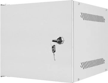Lanberg WF10 Series 10" Rack Wandschrank 4HE, hängend, Flatpack, Stahltür, IP20, RAL 7035, 310mm tief