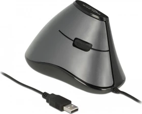 DeLOCK Ergonomische vertikal optische 5-Tasten Maus, USB (12527)