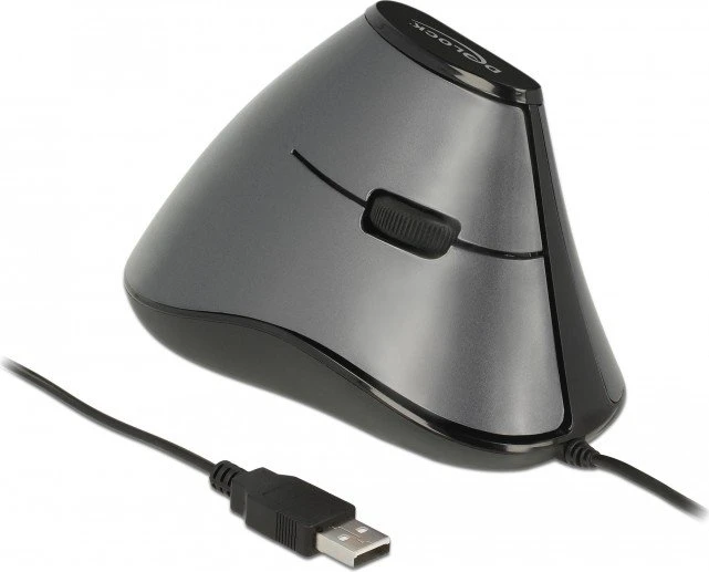 DeLOCK Ergonomische vertikal optische 5-Tasten Maus, USB