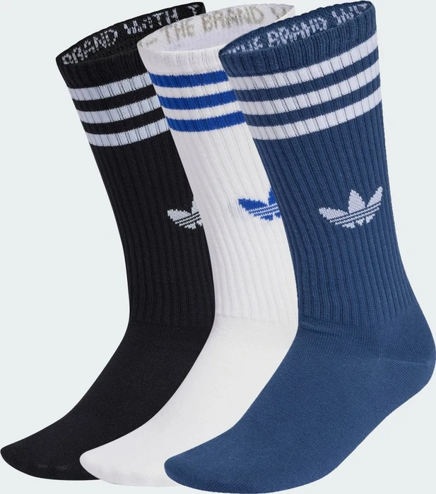 adidas 3-Streifen High Crew Socken white/night marine/black, 3 Paare