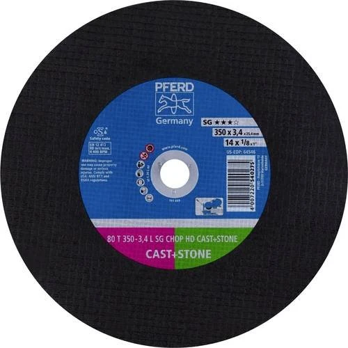 Pferd 80 T 350-3.4 L SG CHOP HD CAST+STONE/25.4 Trennscheibe, 350x3.4x25.4mm, 10 Stück