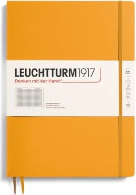 Leuchtturm1917 Classic Master Slim Notizbuch, A4+, kariert, Hardcover, rising sun