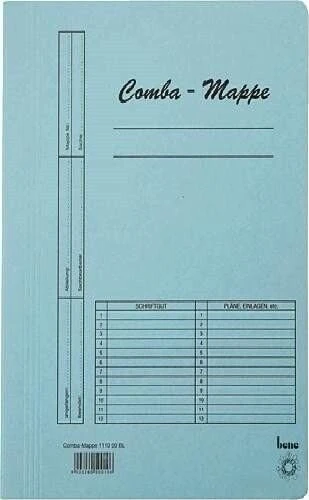 Bene Comba Dreiflügelmappe, A4, blau