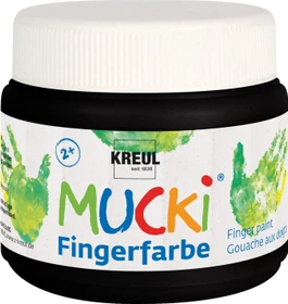 Kreul Mucki Fingerfarbe, schwarz, 150ml