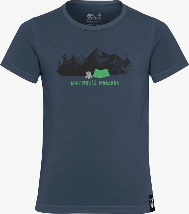 Jack Wolfskin Hiking Graphic Funktionsshirt kurzarm midnight sky (Junior)