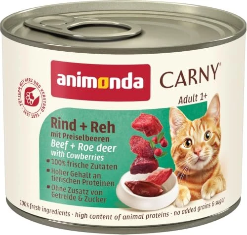 animonda Carny Adult Rind und Reh mit Preiselbeeren, 1.20kg (6x 200g)