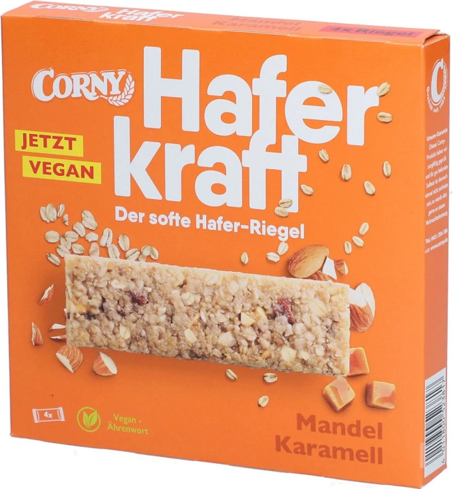 Corny Haferkraft Müsliriegel Mandel/Karamell 140g (4x 35g)