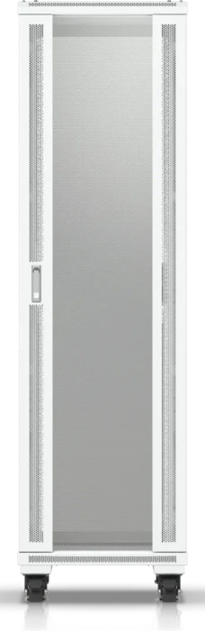 Ubiquiti 42U Rack Cabinet, 19" Rackschrank 42HE, mit Rollen, Glastür, weiß, 1000mm tief