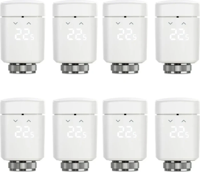 Eve Thermo 2020 (4. Generation/Apple Home) Heizkörperthermostat, Heizungssteuerung, 8er-Pack