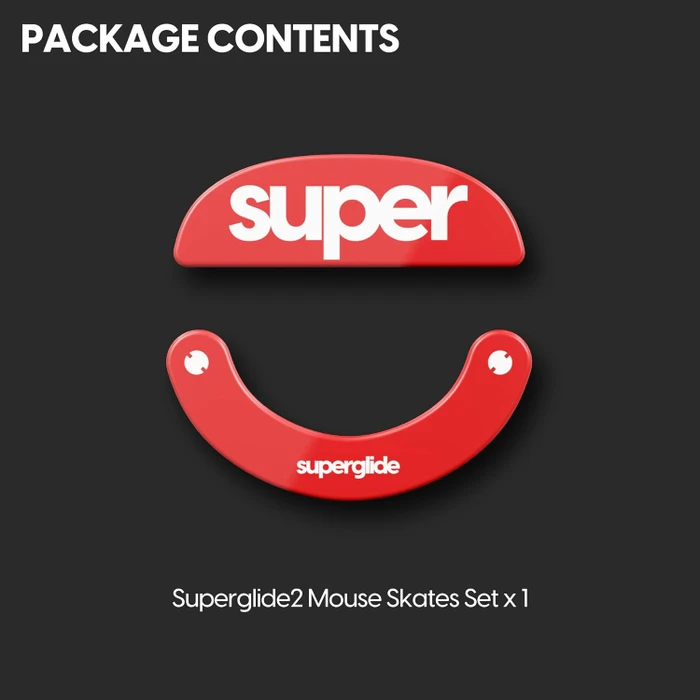Pulsar Gaming Gears Superglide 2 für Pulsar X2V2 / X2H / X2A / X2, Mausgleiter, rot