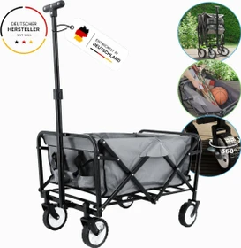 FA Sports Faltbarer Bollerwagen grau
