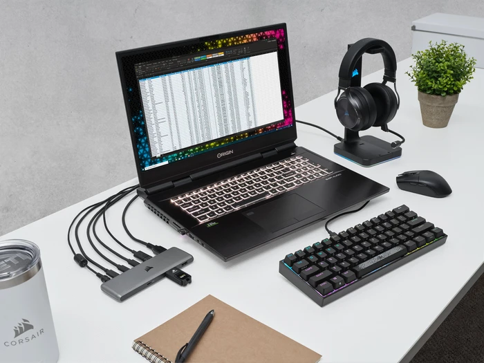 Corsair USB100 7-Port USB-C/USB-A Expansion Hub, USB-C 3.0 [Buchse]