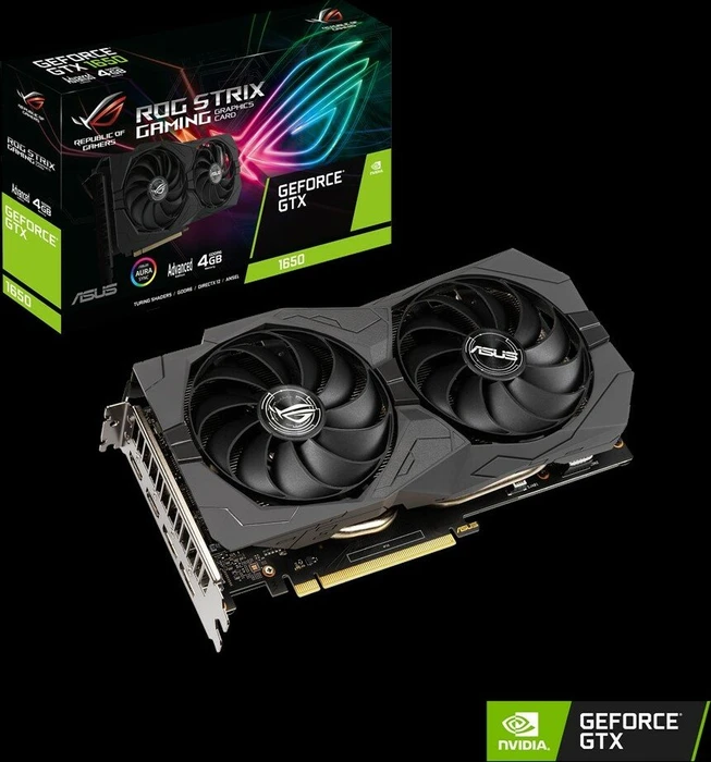 ASUS ROG Strix GeForce GTX 1650 Advanced, ROG-STRIX-GTX1650-A4GD6-GAMING, 4GB GDDR6, 2x HDMI, 2x DP