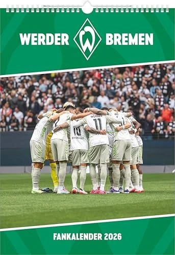 Neumann Werder Bremen Wandkalender 2026, 300x420mm, grün