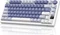 RK Royal Kludge M75 Wireless, weiß/violett, LEDs RGB, hot-swap, RK FAST SILVER, USB/Bluetooth, US Vorschaubild
