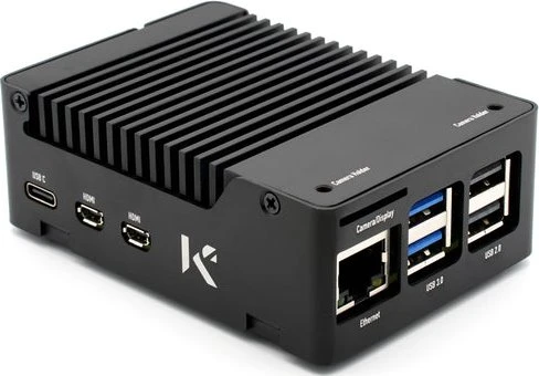 KKSB Aluminiumgehäuse für Raspberry Pi 5, schwarz