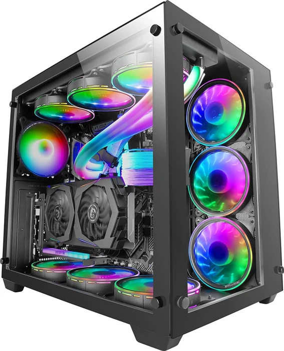 Mars Gaming MCV3, schwarz, Glasfenster