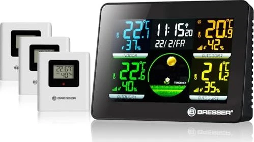 Bresser Thermo Hygro Quadro NLX Funkwetterstation, digital