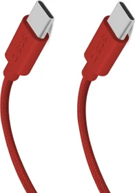 SBS Mobile USB-C auf USB-C Textilkabel 1.5m rot