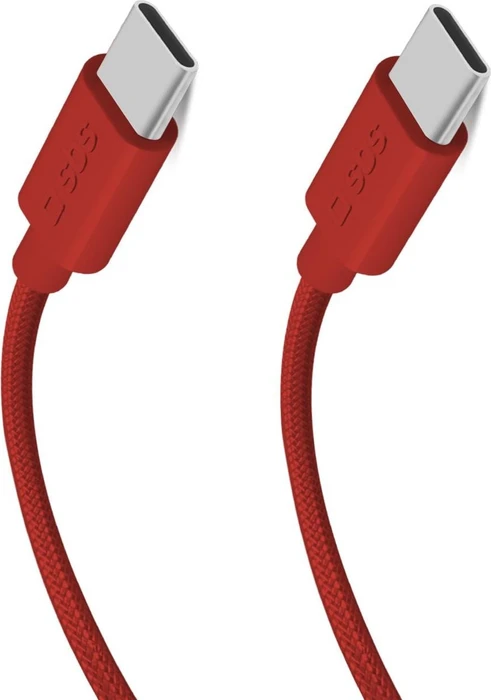 SBS Mobile USB-C auf USB-C Textilkabel 1.5m