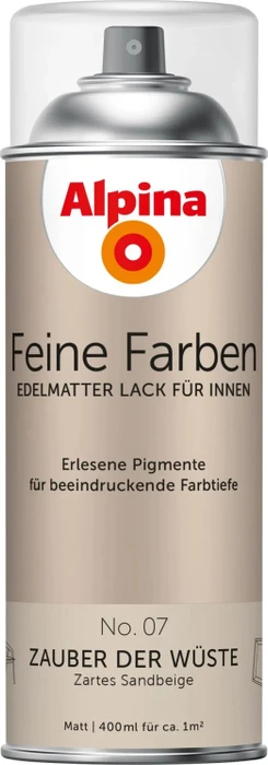 Alpina Farben Feine Farben Sprühlack No. 07 Zauber der Wüste innen sandbeige edelmatt, 400ml