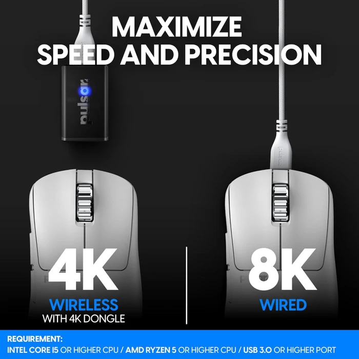 Pulsar Gaming Gears Xlite v3 eS Wireless weiß, USB