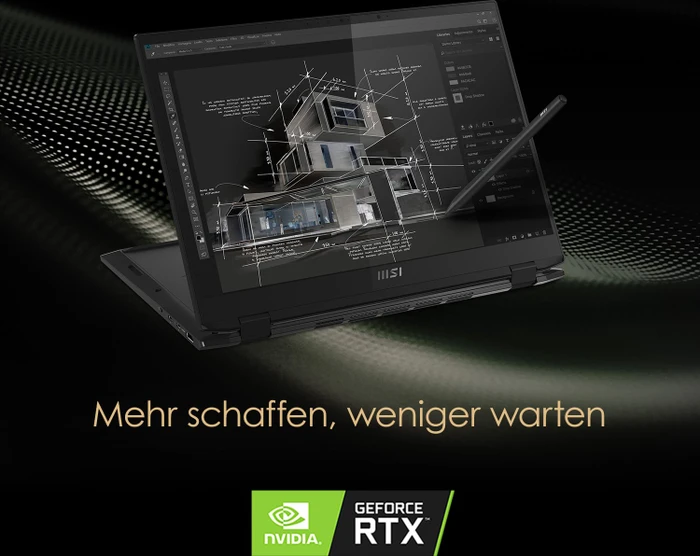MSI Summit E16 Flip A12UCT-032, Ink Black, Core i7-1280P, 32GB RAM, 1TB SSD, GeForce RTX 3050, DE