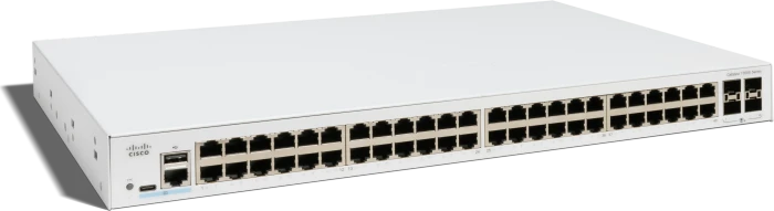 Cisco Catalyst 1300X Rackmount Gigabit Managed Switch, 48x RJ-45, 4x SFP28