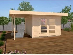 Weka 126 A 442x241cm Gartenhaus natur