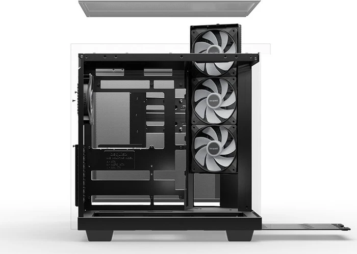 be quiet! Light Base 500 LX Black, schwarz, Glasfenster