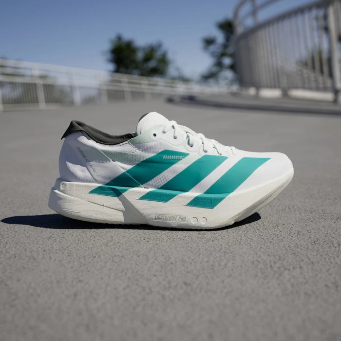 adidas Adizero Adios Pro 4 cloud white/pure teal/carbon (Damen)