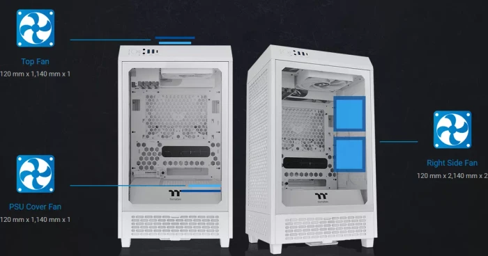 Thermaltake The Tower 200 Snow, weiß, Glasfenster, Mini-ITX