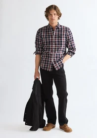 Wrangler Regular 1 Pocket Hemd langarm rose indigo (Herren)