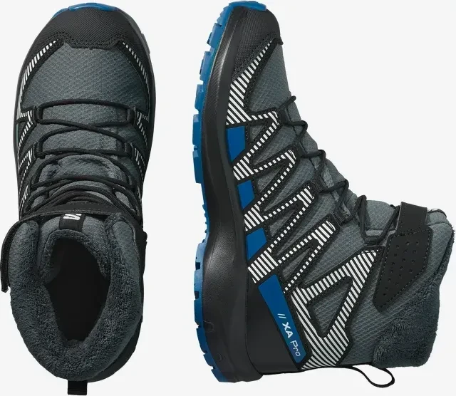 Salomon XA Pro V8 Winter Waterproof turbulence/black/dark blue (Junior)