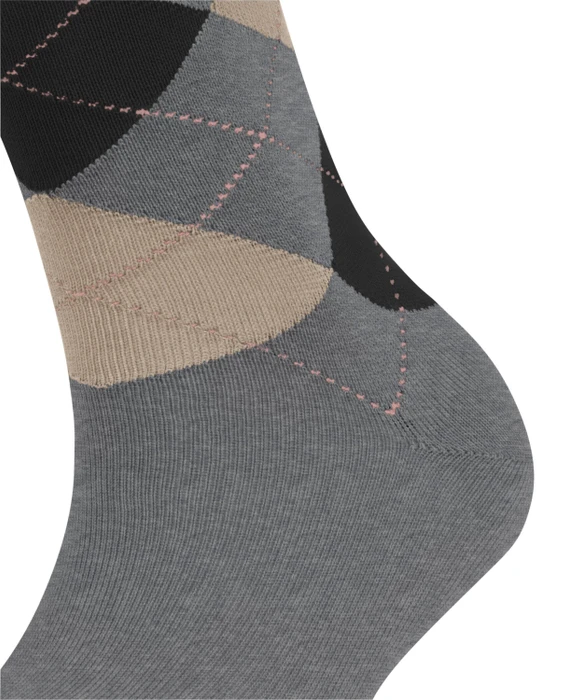 Falke Sensitive Argyle Socken light greymel. (Damen)