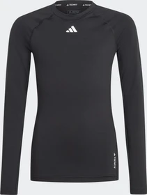 adidas Aeroready Techfit Kompressionsshirt langarm schwarz/weiß (Junior)
