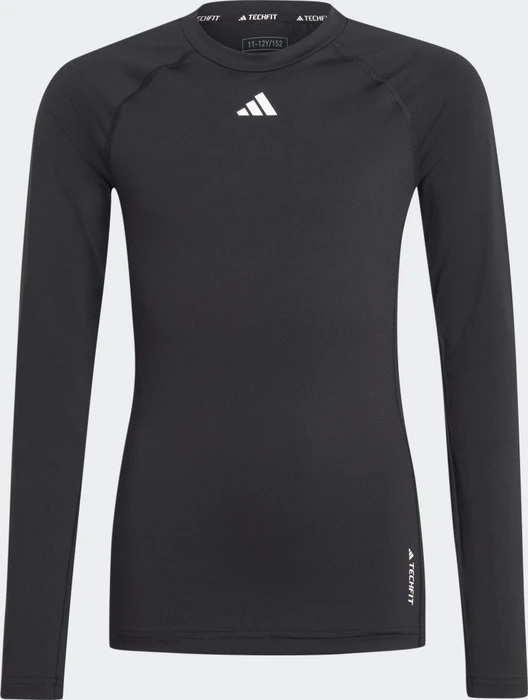 adidas Aeroready Techfit Kompressionsshirt langarm schwarz/weiß (Junior)